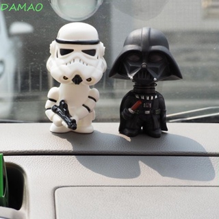 Damao ตุ๊กตาฟิกเกอร์ อนิเมะ Star Wars Yoda สีดํา สีขาว