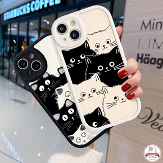 เคสโทรศัพท์มือถือ Tpu แบบนิ่ม ลายการ์ตูนแมวน่ารัก สําหรับ IPhone 6 6s 7 8 Plus XR 11 14 12 13 Pro Max X XS Max SE 2020 7plus