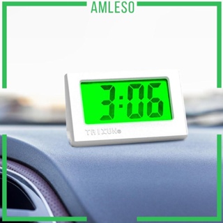 [Amleso] นาฬิกาดิจิทัล หน้าจอ LCD สําหรับรถยนต์ เรือ บ้าน