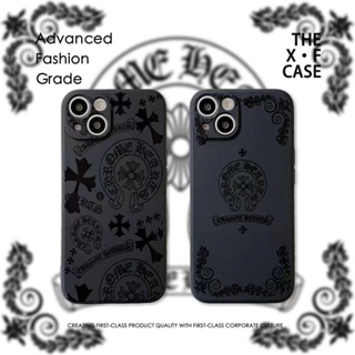 Chrome Hearts เคสซิลิโคน ไอโฟน11 กันกระแทก เคส compatible for iPhone 13 14 12 11 Promax xsmax xr xs 6 7 8 plus cases