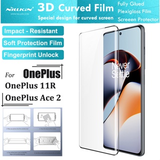 Nillkin ฟิล์มกระจกกันรอยหน้าจอ 3D นิ่ม โค้ง เต็มจอ กันกระแทก สําหรับ OnePlus 11R One Plus Ace 2 5G 2 ชิ้น