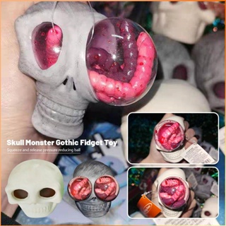 Creative Funny Pop-Eyed Skull Squeeze Toy สยองขวัญจำลอง Bug Vent ของเล่น Pop-It-FE