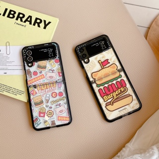 เคสโทรศัพท์มือถือแบบแข็ง ใส ลาย LuLu Burgers Pig หรูหรา สําหรับ Samsung Galaxy Z Flip 4 Flip3 5G Z Flip 3 Flip4