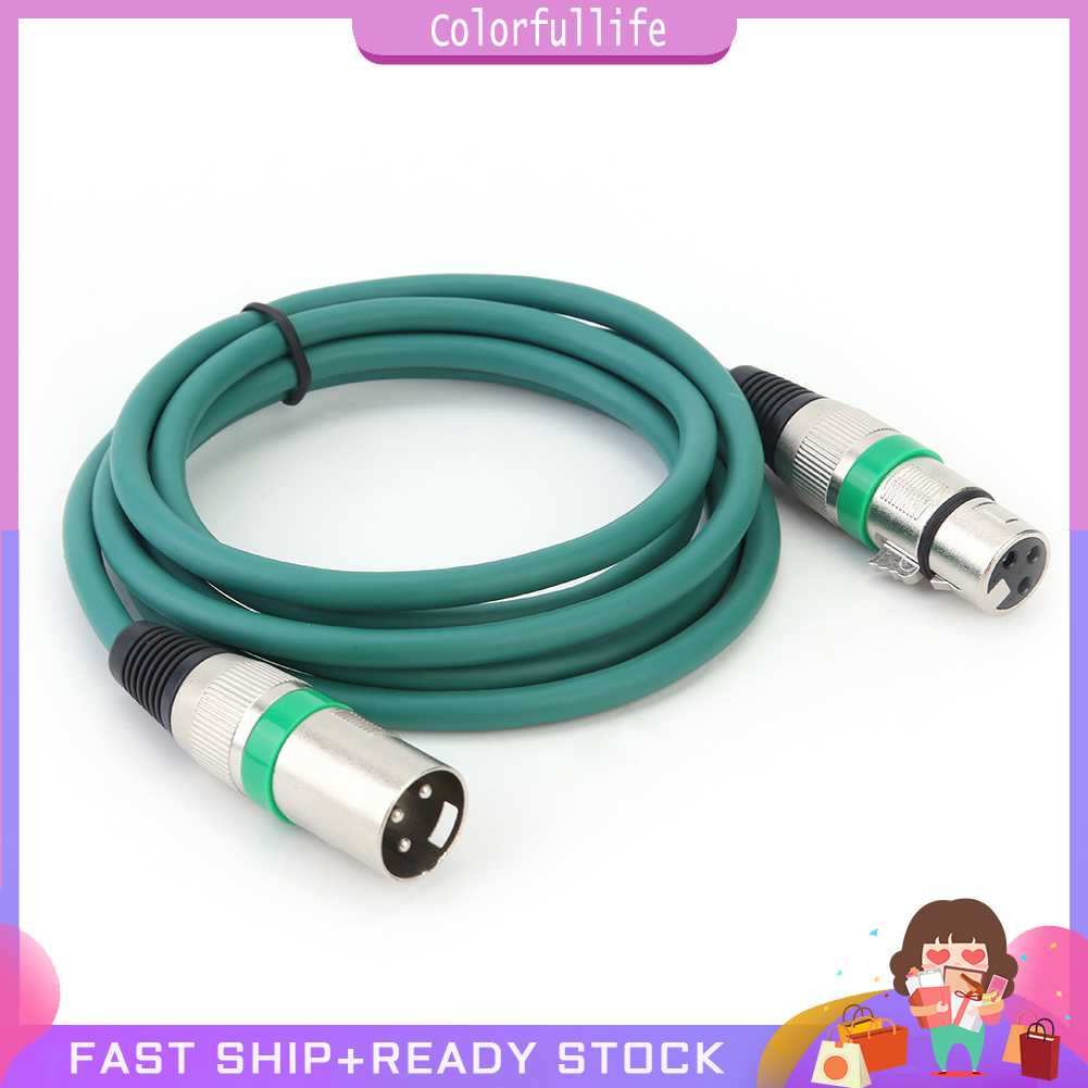 cf-สายเคเบิล-xlr-ฟอยล์ตัวผู้-เป็นตัวเมีย-3pin-คุณภาพสูง-5-ชิ้น-และสายสัญญาณเสียงถัก-3-เมตร