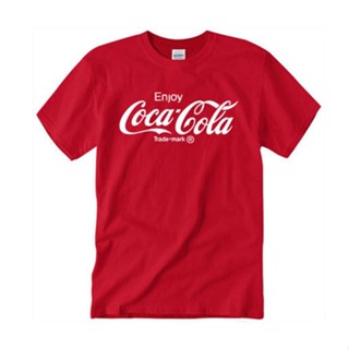 Coke Soda 👕🌷เสื้อยืดแฟชั่นย้อนยุคชายและหญิง 100% ผ้าคอตตอน S-5XL ผ้าเบาใส่สบาย พร้อมส่ง🛒💝🛒