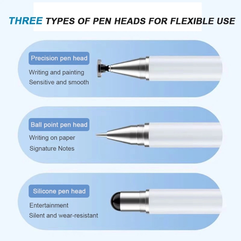ปากกาทัชสกรีนทั่วไป-3-in-1-ดินสอวาดภาพหน้าจอสัมผัส-ปากกา-capacitive-ปลายบาง-สําหรับแท็บเล็ตโทรศัพท์มือถือ-android-ios