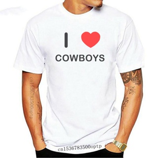 เสื้อยืด พิมพ์ลาย I Love Cowboys สไตล์ฮิปฮอป แฟชั่นสําหรับผู้ชาย 2022