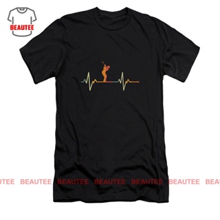 เสื้อยืด พิมพ์ลายกอล์ฟ Heartbeat Pulse ของขวัญ สไตล์วินเทจ