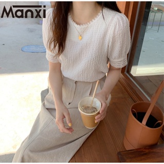 Manxi เสื้อเชิ้ตผู้หญิง เสื้อเกาหลี 2023 ใหม่ A29J10N