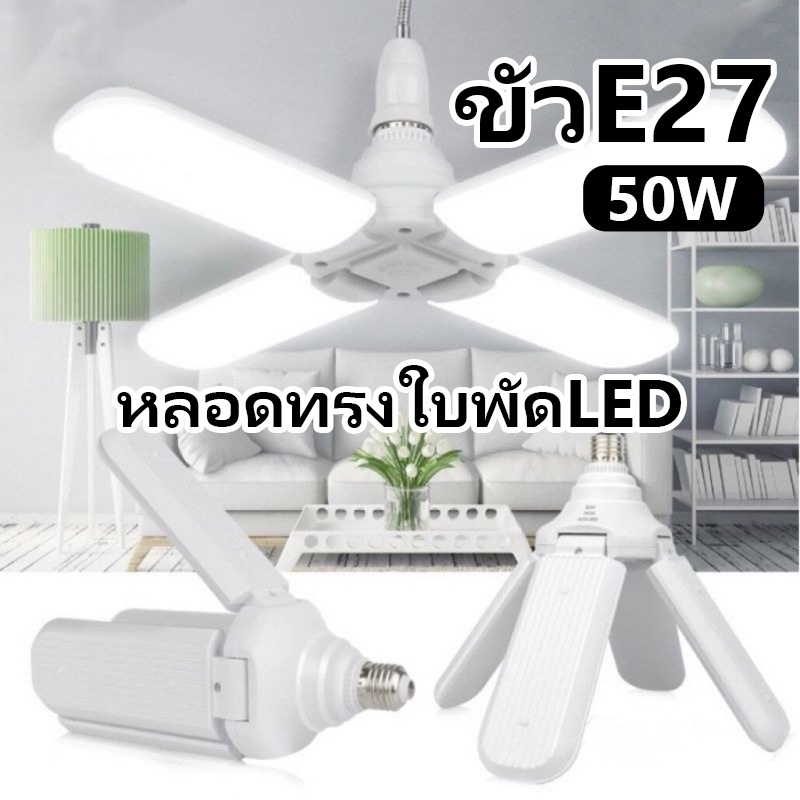 หลอดไฟ-led-ทรงใบพัด-พับเก็บได้-deformable-lamp-ประหยัดพลังงานไฟ-ปรับมุมโคมไฟได้