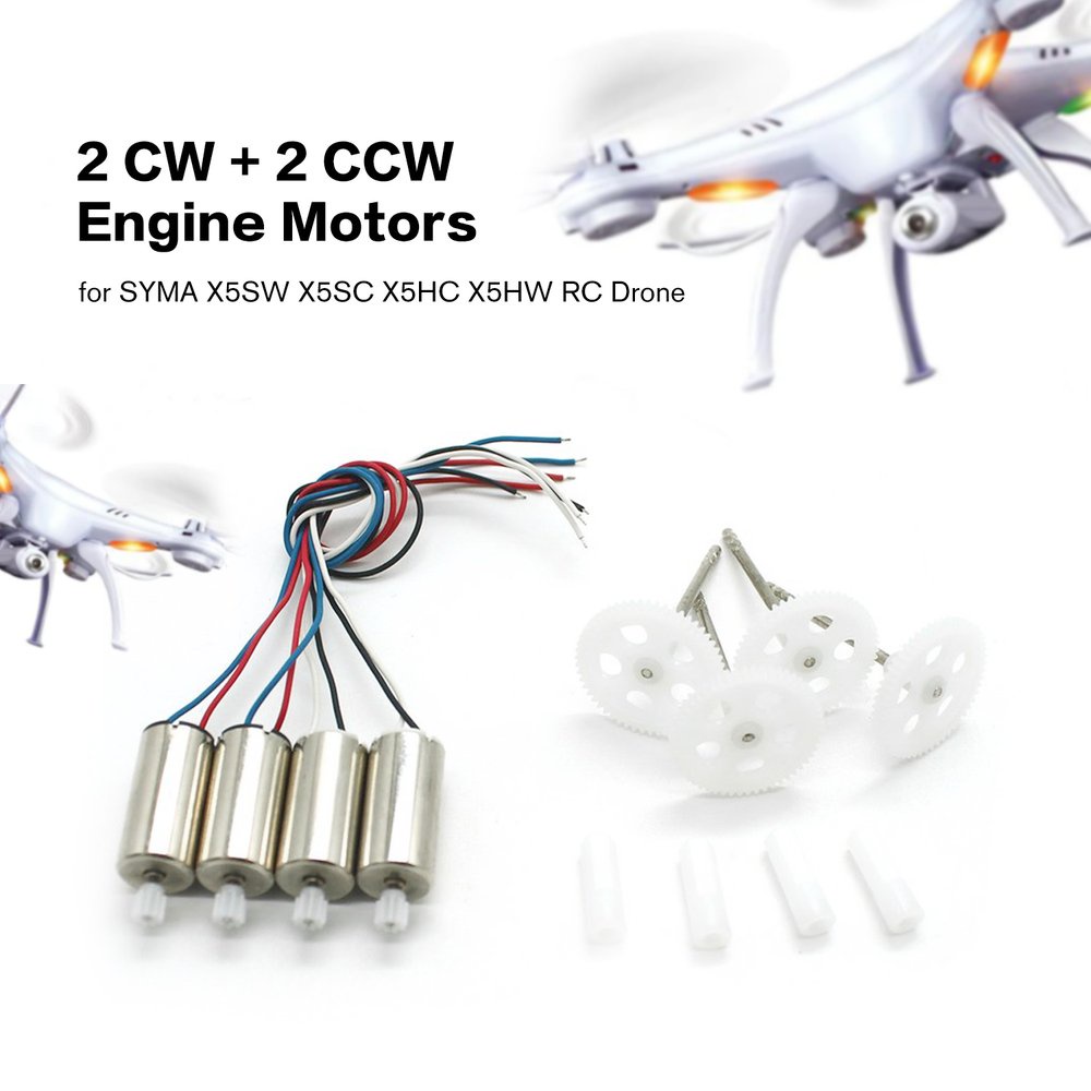 quadcopter-อะไหล่ทดแทน-2-cw-2-ccw-เครื่องยนต์มอเตอร์พร้อมเกียร์สำหรับ-syma-x5sw-x5sc-x5hc-x5hw-rc-drone