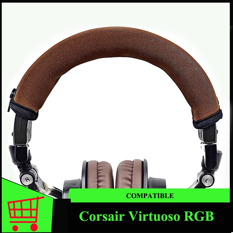 ชุดหูฟังเล่นเกมไร้สาย-ผ้าตาข่าย-แบบเปลี่ยน-สําหรับ-corsair-virtuoso-rgb