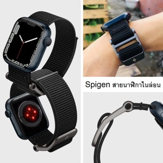 SPIGEN สายนาฬิกาข้อมือไนล่อน แบบยืดหยุ่น สําหรับ Apple Watch ultra 49 มม. 45 มม. 44 มม. 41 มม. iwatch S8/7/6/5/4/3/2/se