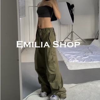 EMILIA SHOP กางเกงขายาว กางเกงเอวสูง ผู้หญิงสไตล์เกาหลี Y2K เสื้อผ้าแฟชั่นผู้หญิง 2023 ใหม่ A20M03X 0516