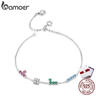 BAMOER Tetris Series Women Fashion Bracelet 925 Sterling Silver