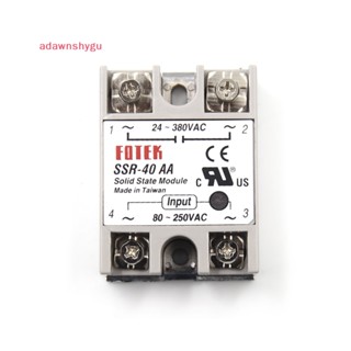 รีเลย์โซลิดสเตท Adagu SSR-40AA-H 40A 80-250V AC TO 90-480V AC SSR 40AA TH