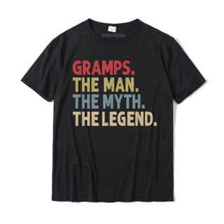 [พร้อมส่ง] เสื้อยืดลําลอง แขนสั้น พิมพ์ลาย Gramps The Man The Myth The Legend คุณภาพสูง สําหรับผู้ชาย &amp;amp; เสื้อยืด ผ้า