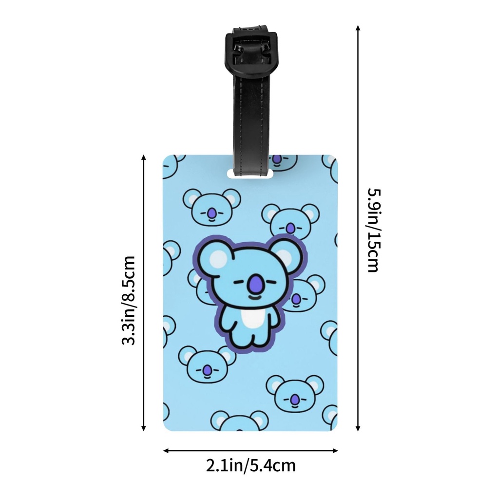 koya-bt21-ป้ายแท็กกระเป๋าเดินทาง-pvc-ขนาด-5-4-8-5-ซม