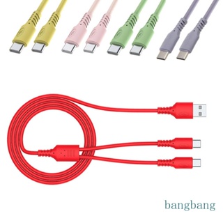 Bang 2 In 1 สายชาร์จ USB ซิลิโคนเหลว สําหรับ S10 Micro USB Type C