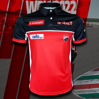 เสื้อPolo MotoGP ทีม Aruba.it Racing Team เสื้อโปโล โมโตจีพี อารูบ้า อิท เรสซิ่งทีม #WB0014 พิมพ์ทั้งตัว ไซส์ S-5XL