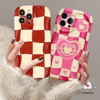 เคสโทรศัพท์มือถือ แบบนิ่ม ลายตารางหมากรุก 3D ขอบโค้ง สีแดง สําหรับ Redmi 10C 10 A2 9 9C NFC 9A A1 10A 9T Redmi Note 11 10s 11s 10 Pro Max Plus Poco M3