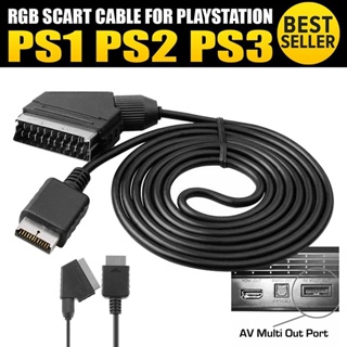 สายเคเบิล RGB 1.8 เมตร สําหรับ Sony Playstation PS1 PS2 PS3 Console AV Cord ☆Brzone