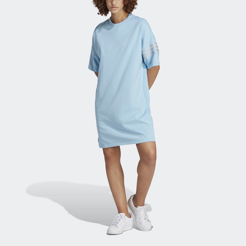 adidas-ไลฟ์สไตล์-ชุดกระโปรงเสื้อยืด-adicolor-neuclassics-ผู้หญิง-สีน้ำเงิน-ib7308