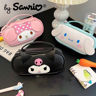 กระเป๋าดินสอ ขนาดใหญ่ จุของได้เยอะ แบบพกพา ลายการ์ตูนอนิเมะ Sanrio My Melody Kuromi Cinnamoroll น่ารัก สําหรับนักเรียน