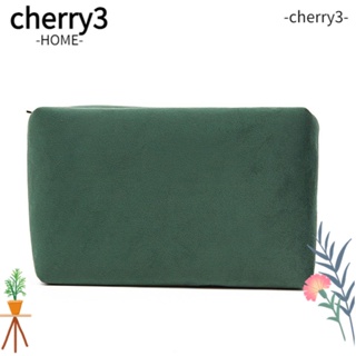 CHERRY3 กระเป๋าเครื่องสําอาง ผ้าลูกฟูก แต่งซิป จุของได้เยอะ สําหรับผู้หญิง