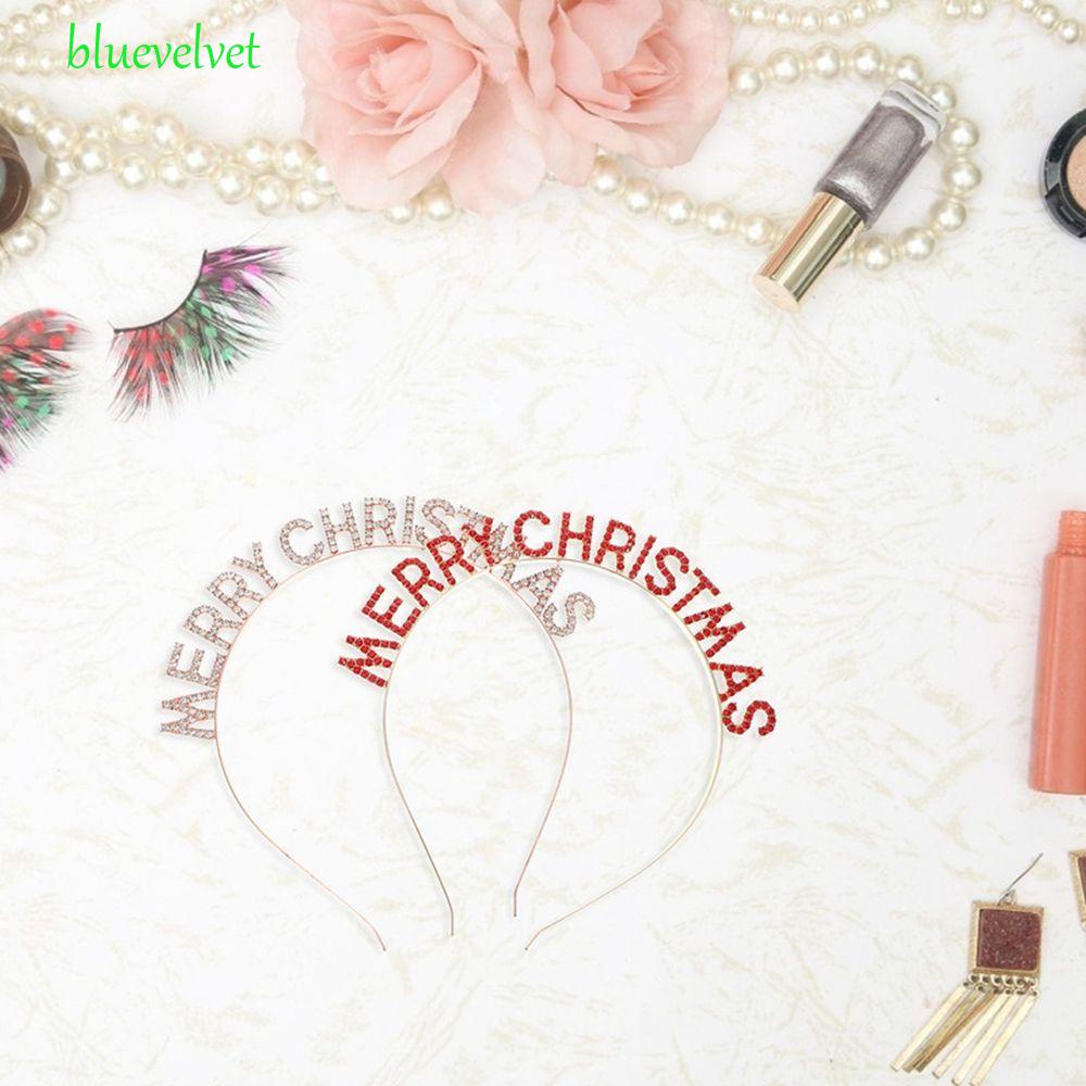 bluevelvet-ที่คาดผมอัลลอย-ลายตัวอักษร-merry-christmas-หรูหรา-สไตล์เกาหลี-สําหรับคริสต์มาส-ปีใหม่