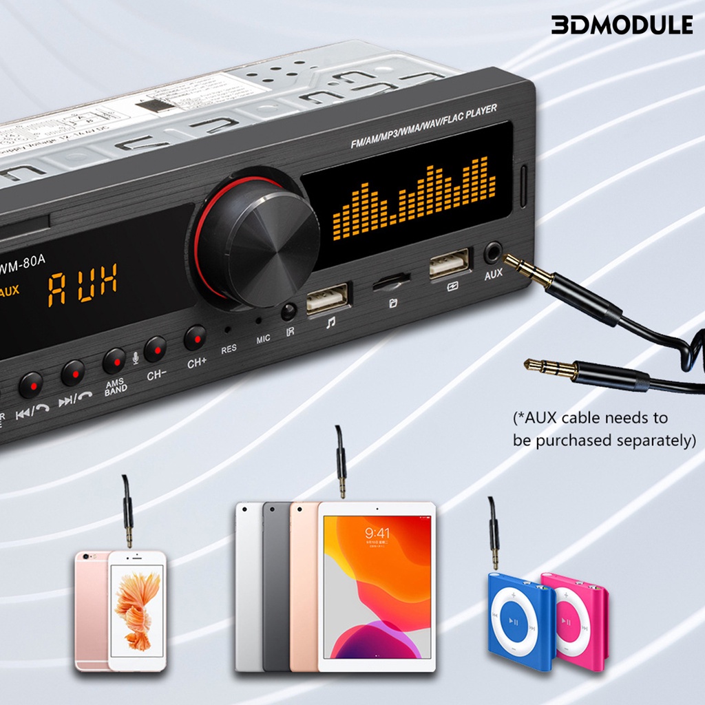 dm-player-เครื่องเล่น-mp3-วิทยุ-fm-บลูทูธ-aux-การ์ด-tf-u-diskswm-80a-แฮนด์ฟรี-usb-คู่-สําหรับรถยนต์