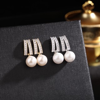 HONGXINJIE  ต่างหู เงินแท้ต่างหู 1 บาท ส่ง ฟรี 2023 HOTSALE เทรนด์แฟชั่น ความเรียบง่ายในบรรยากาศ 080319