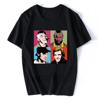 เสื้อยืด พิมพ์ลายกราฟิก Warhol The Team Serie Series Portraid Parody สไตล์เรโทร สําหรับผู้ชาย