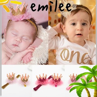 Emilee มงกุฎเจ้าหญิงน่ารัก ที่คาดผม กิ๊บติดผม มุก กลิตเตอร์ ลูกไม้ แฟชั่น เด็กผู้หญิง มงกุฎ