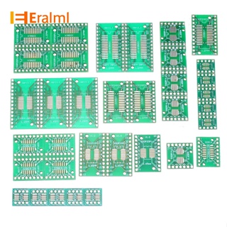 Eralml ชุดบอร์ด PCB SMD เปลี่ยนเป็น DIP SOP MSOP SSOP TSSOP SOT23 8 10 14 16 20 24 28 SMT เป็น DIP 7 ค่า 5 ชิ้น