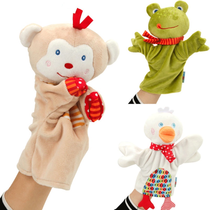 พร้อมส่ง-ตุ๊กตาใส่มือ-ตุ๊กตาหุ่นมือ-สำหรับเล่นกับเด็ก-hand-puppet-หุ่นเชิด-รูปสัตว์