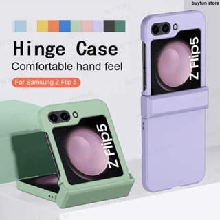 Candy color Case Feel Skin Hinge Shockproof Cover For Samsung Z Flip5 Flip 5G ZFlip5 Ani-Knock Protect Shell