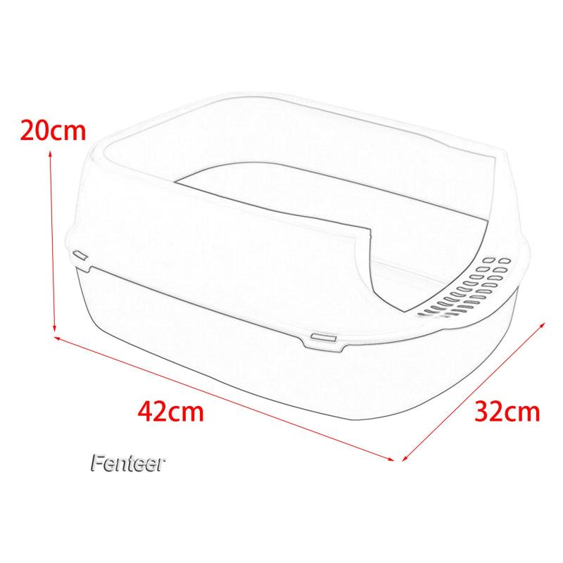 fenteer-กระบะทรายแมว-กึ่งเปิด-ป้องกันการกระเด็น-สําหรับกระต่ายคิตตี้