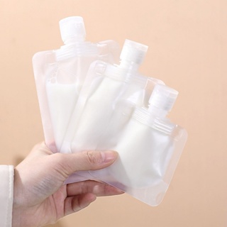5pcs Clear 30/50/100ml Plastic Liquid Bags Reusable Leakproof Liquid Dispenser
