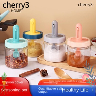 Cherry3 กล่องพลาสติก พับเก็บได้ กันรั่วซึม แบบพกพา สําหรับใส่เครื่องเทศ พริกไทย