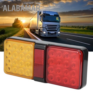 ALABAMAR ไฟท้าย LED 12V ไฟท้ายไฟเลี้ยวไฟเบรคสำหรับรถพ่วงรถบรรทุก (ไฟแดงเหลืองสว่าง)