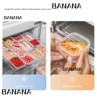 Banana1 กล่องพลาสติกใส ทรงสี่เหลี่ยม กันความเย็น เกรดอาหาร สําหรับเก็บอาหารในตู้เย็น