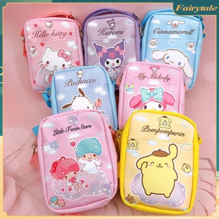 ❀ Sanrio Crossbody Bag Cute Cartoon Shoulder Messenger Bags Kawaii Backpacks Hellokitty Cinnamoroll Coin Pouch Mobile Phone Key Bag