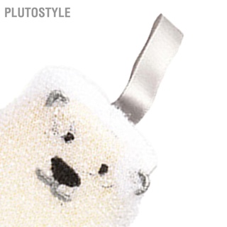 PLUTOSTYLE 2 ชิ้นครัวจานขัดฟองน้ำฟองน้ำล้างจานสองด้านชนิดแขวนการ์ตูนหมีถ้วยแปรงผ้าทำความสะอาด
