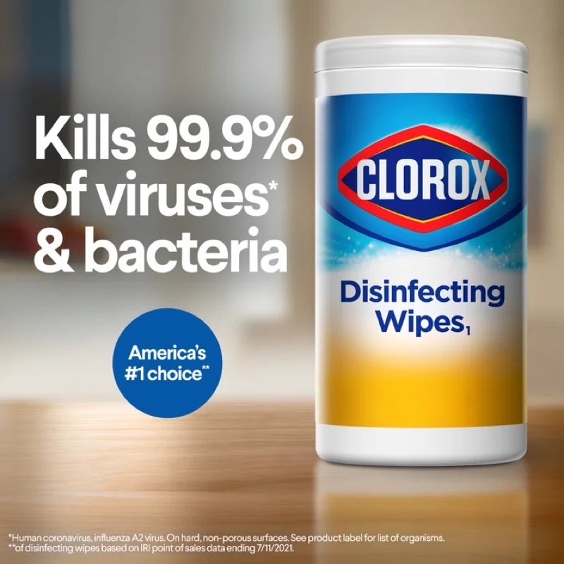 clorox-disinfecting-85-wipes-กระดาษเปียกฆ่าเชื้อไวรัสและแบคทีเรีย-ทิชชู่เปียกฆ่าเชื้อกล่องละ-85-แผ่น