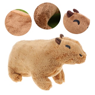 18 ซม.คาปิบารา จําลอง ขนปุย ตุ๊กตาสัตว์ ของเล่นเด็ก Capybara Rodent ของเล่น