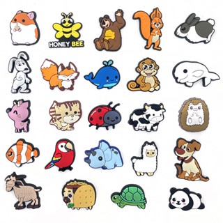 【Cute Animal Series】ใหม่ รองเท้าแตะ PVC ลายการ์ตูนสัตว์น่ารัก แต่งหัวเข็มขัด สําหรับตกแต่งสวน DIY