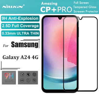Nillkin กระจกนิรภัยกันรอยหน้าจอ 2.5D HD 9H 0.33 มม. สีดํา สําหรับ Samsung Galaxy A24 4G CP+Pro