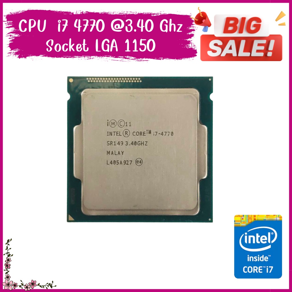 CPU i7-4770 @3.40 Ghz Socket LGA 1150 ถูกสุด / ฟรี ซีลีโคน พร้อมส่ง ส่ง ...