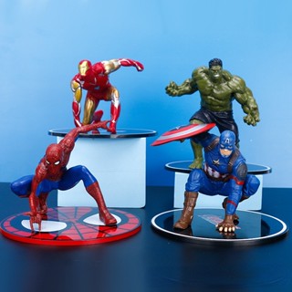 โมเดลฟิกเกอร์ Avengers Spider-Man Iron Man Captain America Hulk ของเล่นสําหรับเด็ก